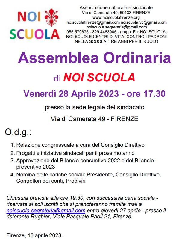 Immagine per Assemblea Ordinaria di NOI SCUOLA
