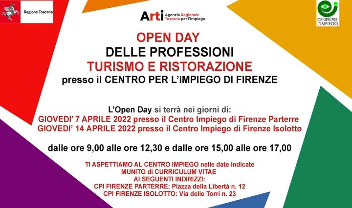 Immagine per OPEN DAY delle professioni TURISMO e RISTORAZIONE